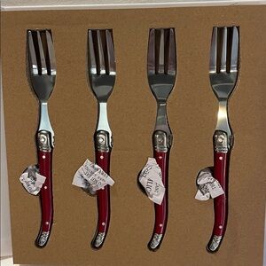 Eat Drink and Be Merry Appetizer Fork Set